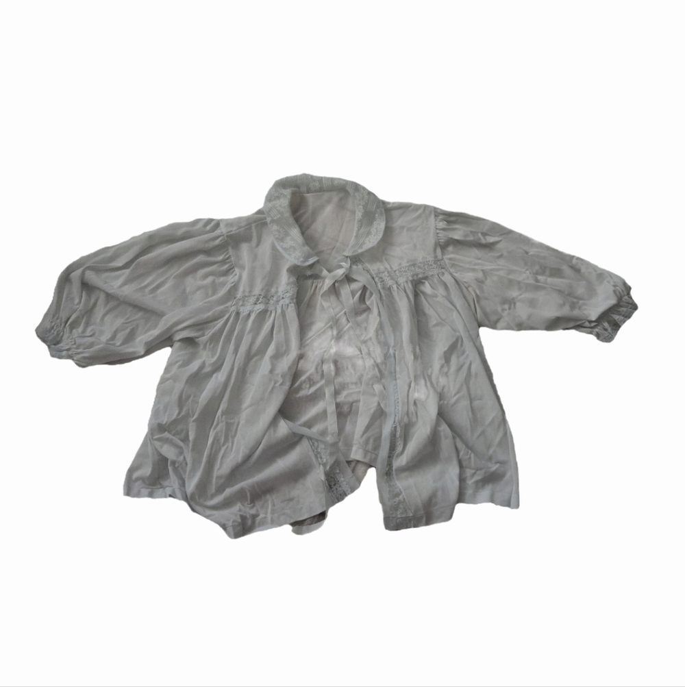 Vintage Baby Blue Blouse Nightgown Top